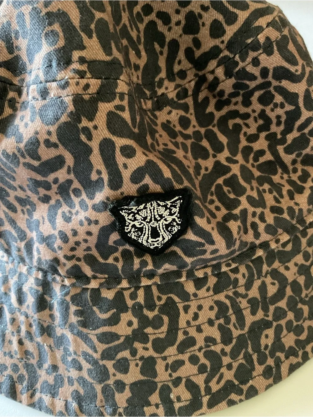 LITA BY CIARA WOMENS BUCKET HAT LEOPARD PRINT BROWN GRAY OS NWOT
